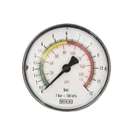 Asturomec 61303 Манометр с осевым креплением М 1-8", d 63 мм, с двойной шкалой 0-12 бар-0-170 Psi